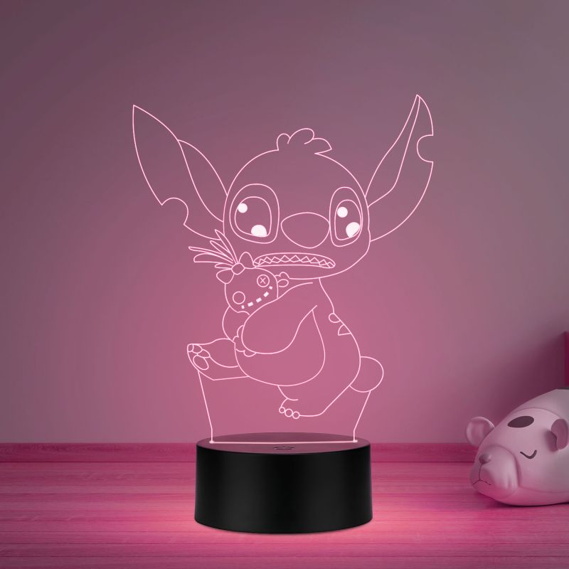 Stitch lilo452 Acrylic Night lamp with Automatic Color Changing Light Anime Home Decor Light